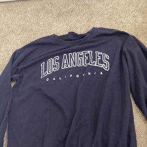 DARK BLUE Los Angeles California crewneck